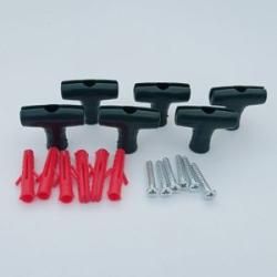 6pcs Plastic Reusable Gardens Clips With Screws/Rawl Plugs Garden Care
