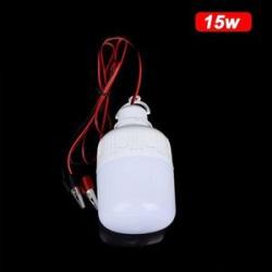 12V LED Lamps Alligator Clip Portable Light Bulbs 5W 9W 15W Outdoor Camp Tent Night Fishing Hanging