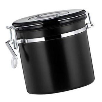 Coffee Jar, Coffee Container Stainless Steel Storage Jar, Many Black