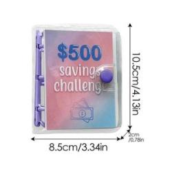 1000 Savings Challenge Binder Money Binder for Saving Budget Book with Cash Envelopes Reusable Budge