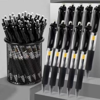 Press Gel Pen 0.5mm Refill Ballpoint Pen Business Signature Pen Learning Office Pens for Writing Let