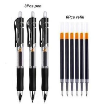 Press-type Pen 0.5mm Black Carbon Pen Portable