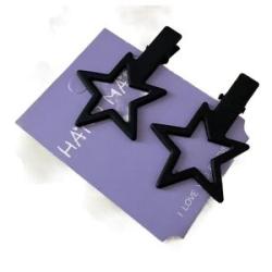 Y2K Star Alligator Barrettes Costume Decorative Hair Clips for Women Girls Daily Party Wear,Black NO