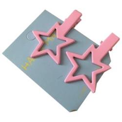 Y2K Star Alligator Barrettes Costume Decorative Hair Clips for Women Girls Daily Party Wear,Light Pi