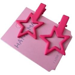 Y2K Star Alligator Barrettes Costume Decorative Hair Clips for Women Girls Daily Party Wear,Rose Red