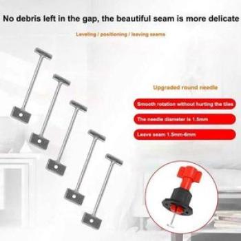 200Pcs Tile Leveling System for Tile Laying Reusable Steel