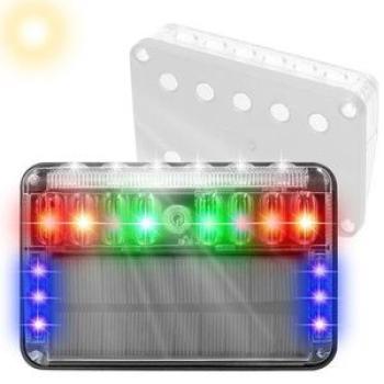 Car Solar Flashing Light Color LED Night Warning Light IP66