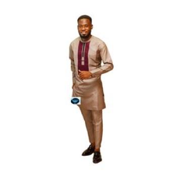Kaftan Native African Print Top and Down Wear - Brown