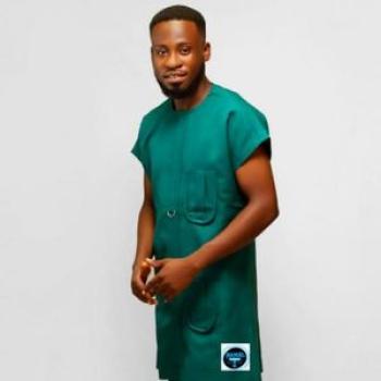 Kaftan Top and Pant native African Print - Army Green