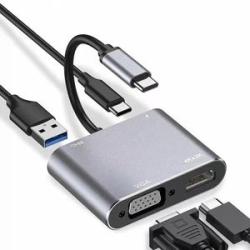 Typec To HD Docking Station Mobile PC Link Projector Converter Mate20 Connected To TV VGA Projection