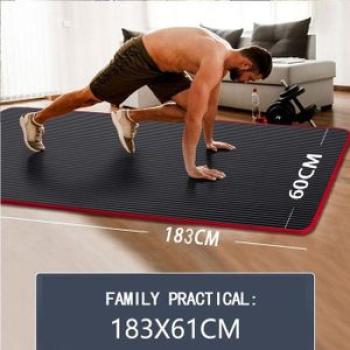 Extra Thick High Density Ripstop Sports Non-Slip Yoga Mat - 183 X 61 Cm
