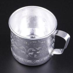 Metal Silver Thailand Tin Cup Mug Tin Can Drinkware Drinking Coffee NO5119