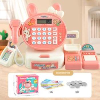 Kids Shopping Cash Register Toys Mini market Set Calculation Checkout Counter Toy Bithtday Christmas
