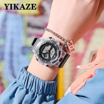 YIKAZE Jelly Digital Watch for Boys and Girls Kids LED Sports Watch Silicone Strap Sports Wristwatch