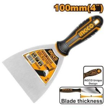 HPUT08100 Putty Trowel With Rubber Handle 4" - Black & Silver