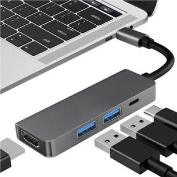 USB C Hub 4 Ports Type C to HDMI-compatible USB 3.0 Splitter Adapter for MacBook Pro Pro Galaxy Note