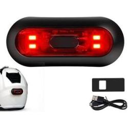 LED Motorcycle Helmet Brake Light Bike Rear Red for Night Ri