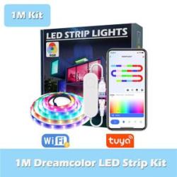 Usb Tuya Led Strip Smart Wifi Rgbic Dreamcolor Led Strip 5v Ws2812b Addressable Lamp Support Alexa G