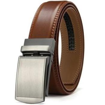 Mens Belt Metal Automatic Alloy Buckle Ratchet Belts