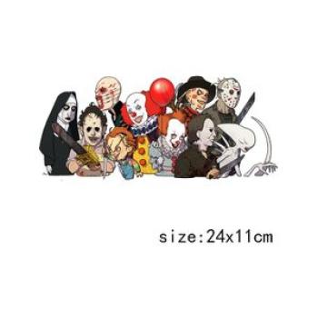 1PCS Halloween Horror Characters Movies Friends DTF Transfer Sticker For 16OZ Glass Cup Dtf Wraps Tr