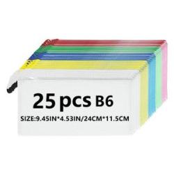 B6 Size, Clear Zipper Bag, Waterproof And Dust-Proof, Mesh Zipper Bag, For Documents, Paper, Documen