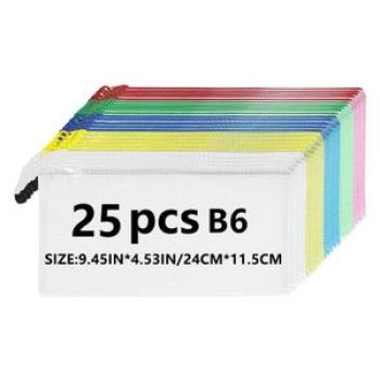 B6 Size, Clear Zipper Bag, Waterproof And Dust-Proof, Mesh Zipper Bag, For Documents, Paper, Documen