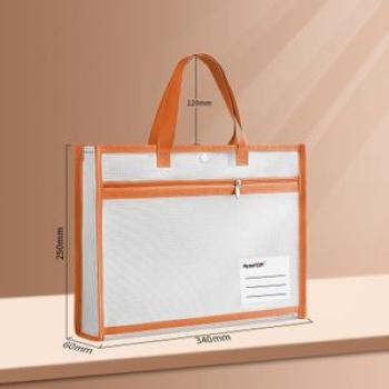 A4 Documents Storage Mesh Zipper Pouch EVA Thickened Durable Large Waterproof Transparent Stereo Fil