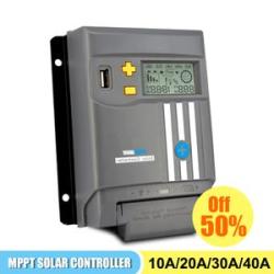 Mppt Solar Charge Controller Solar Panel Mppt Lcd Display 10a 20a 30a 40a With Wifi 12v/24v Battery