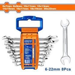 WDS2208 Double Open End Spanner Set - Silver