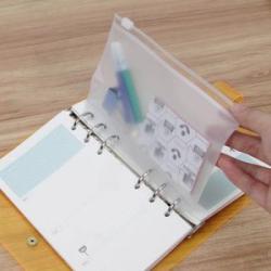 A5 A6 A7 Transparent File Holder Notebook 6 Hole Loose Leaf Pouch DIY Document Bag clear binder Ring