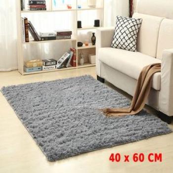 Gray Area Rug For Living Room Soft Carpet - 40*60cm