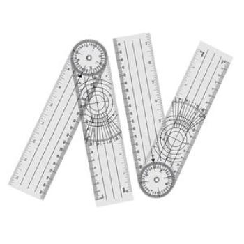 4 Pieces Goniometer Physiotherapy 360 Degree Rotation Protractor Physiotherapy PVC for Physiotherapy