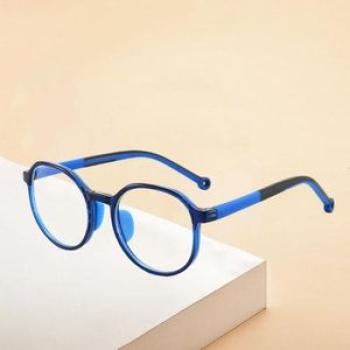 Kids Antiblue Light Glasses Children Soft Frame  Dark Blue