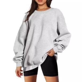 Women`s crewneck pullover loose casual sweatshirt