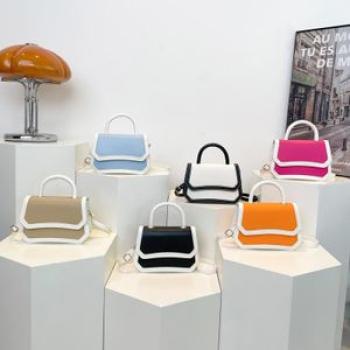 Patchwork Color Flip Casual Summer New Simple Korean Style Fashionable Stylish Women`s Hand Shoulder