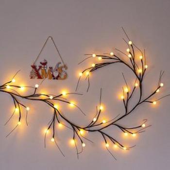 45/144 LED Vines Light Strings Christmas Halloween Garland Light DIY Willow Vine Branch Light for Ro