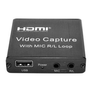 Audio Video Capture Card USB 1080P HDMI With Mic RL Loop Game Grabber