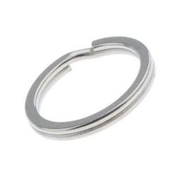 Titanium Key Split Keyring Keychain Ring Loop Clasps Silver 32mm