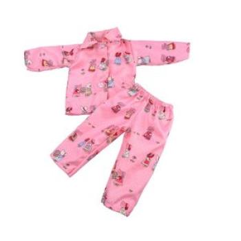 Doll Pajamas Clothes Set For 18` Dolls  Flower Girls Pink
