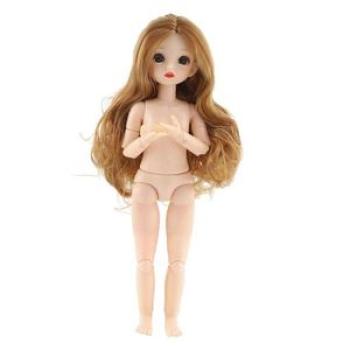 Normal Skin 22 Jointed 16 BJD Girls Doll 3D Big Eyes Plastic DIY E