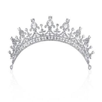 Bridal Wedding Tiara Crown Wedding Alloy Crown Pearl Diamond Hair Accessories New,Silver NO5114