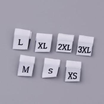 "Ultnice Custom Size Labels for Sewing Clothes - 500Pcs Black Shirt Sizes XS-XL"