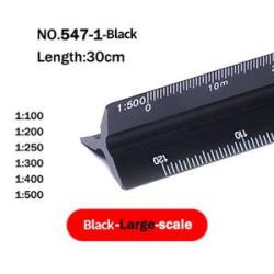 DEZI Triangular Scale Ruler 1:20-1:500 Alloy/Metal/Plastic Straight Ruler 30cm Architect/Engineer Ac