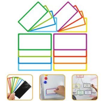 Badge Refrigerator Dry Erase Magnets Name Plate Sticker Whiteboard Magnetic Labels Writable Tags Sti