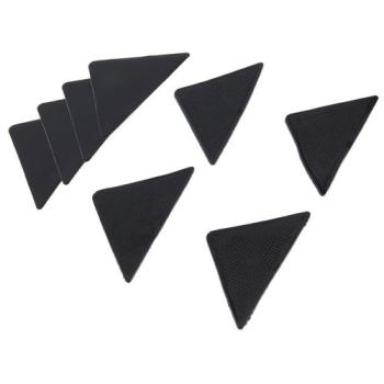4 Pcs Rug Carpet Mat Grippers Non Slip Anti Skid Reusable Silicone Grip Pads Black