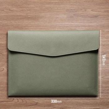 A4 File Pocket File Folder PU File Bag Snap Closure Documents Pouch Storage Stationery Dustproof Bus