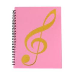 A4 File Folder Waterproof Spiral-bound Sheet Music Binder 10 x 13 Inches 20 Sleeves Double Sided for