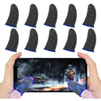 Pack of 10 Finger Sleeve Sets for Gaming Mobile Game Controller Thumb Sleeves
