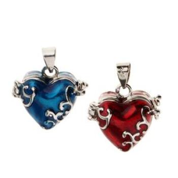 2pcs Fancy Retro Enamel Flower Heart Locket Pendant Urn Ash Holder