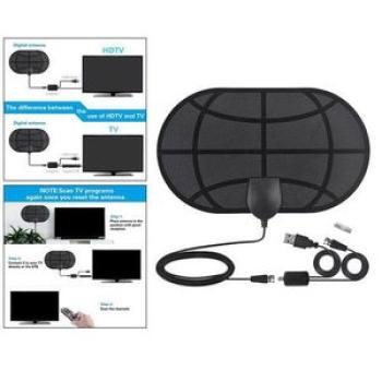 HD Digital Indoor TV Antenna 50 Miles Range VHF Lo